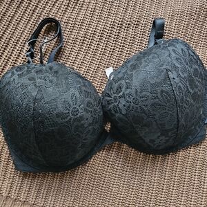 Victoria's Secret Black Lace Padded Bra
